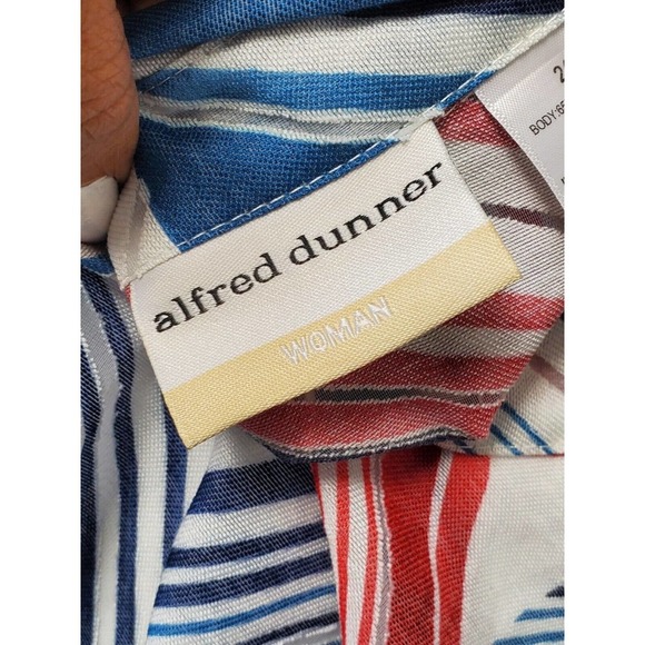 Alfred Dunner Women Multicolor Rayon Collared Long Sleeve Buttons Down Shirt 24W - Picture 7 of 12